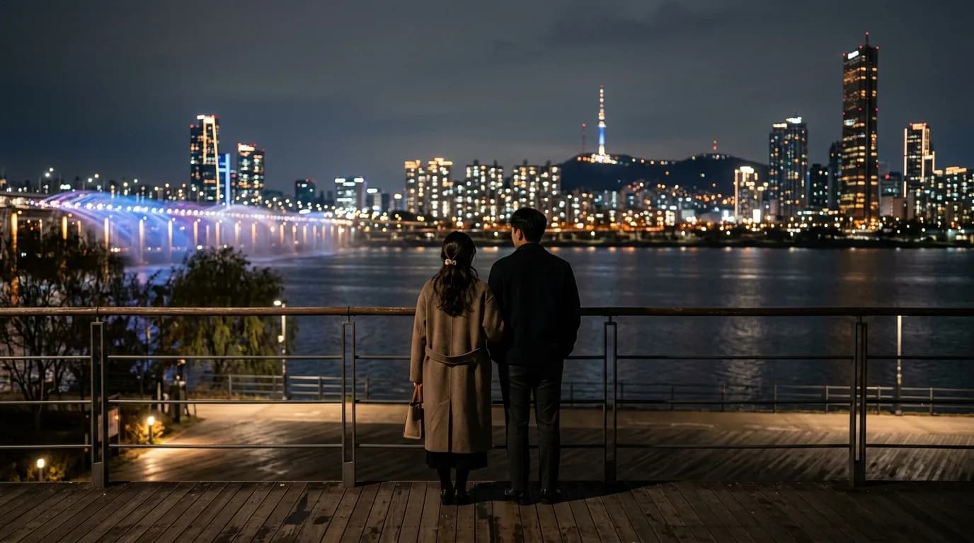 데이트와 산책에 잘 맞는 반포 한강공원 서울 야경 명소