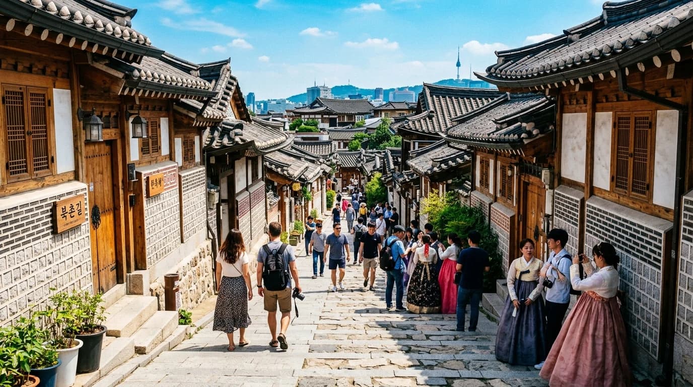 Recommended first-time walking route for Bukchon hanok photography