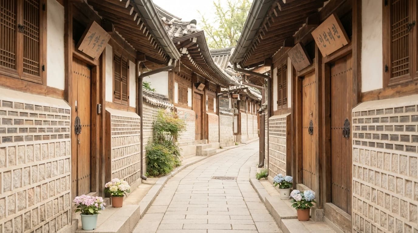 인사동 전통 거리의 조용한 골목길과 한옥 상점가가 이어지는 인사동 골목 산책 코스