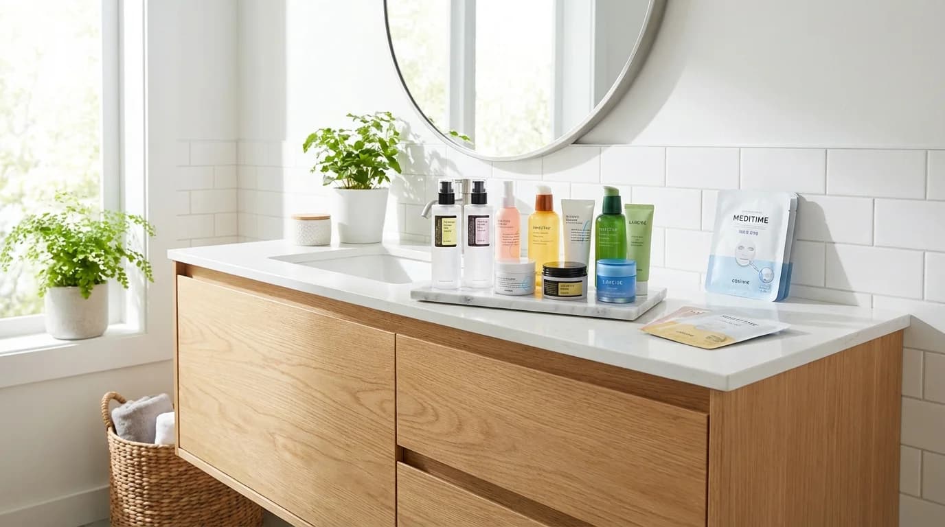 한국 스킨케어 루틴 중 마스크팩 사용 순서, 세안 뒤 정돈 단계에 시트팩을 쓰는 흐름