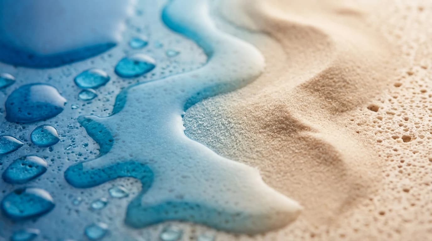 Skin moisture balance graphic showing why semi-matte makeup can feel dry