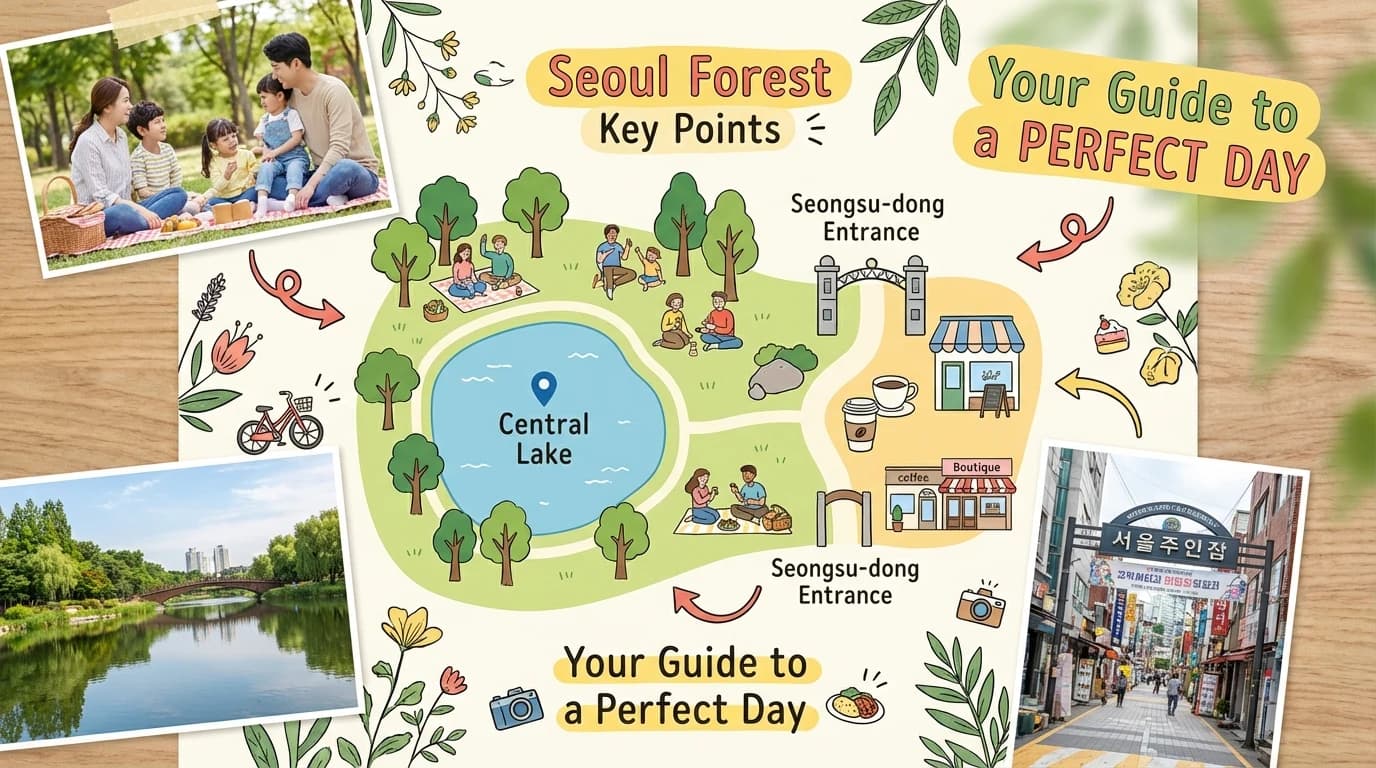 Beginner-friendly Seoul Forest route for combining a picnic stop with an easy photo walk