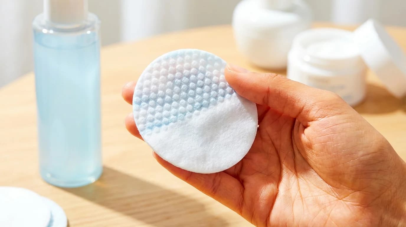 한국 스킨케어 토너패드 사용법, 결 정돈과 진정 케어 차이를 보여주는 양면 패드 클로즈업