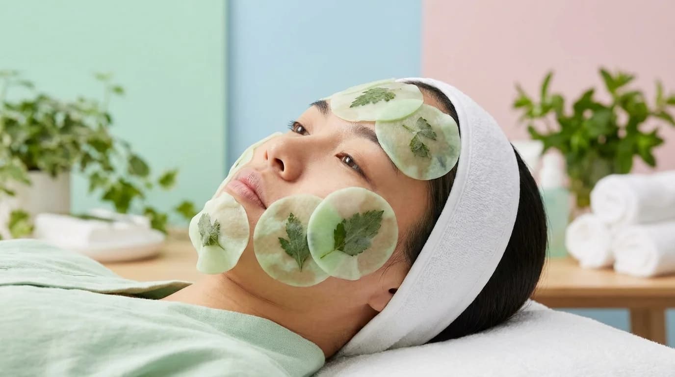 Using toner pads as a soothing face mask for sensitive skin irritation relief