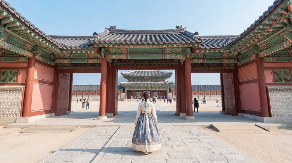 경복궁 광화문에서 근정전으로 이어지는 중심축 전경 서울 대표 궁궐 포토존