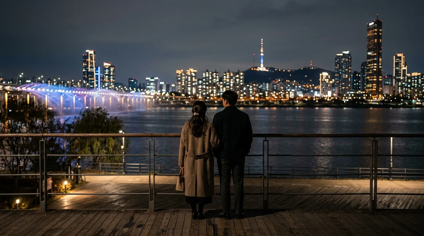 데이트와 산책에 잘 맞는 반포 한강공원 서울 야경 명소