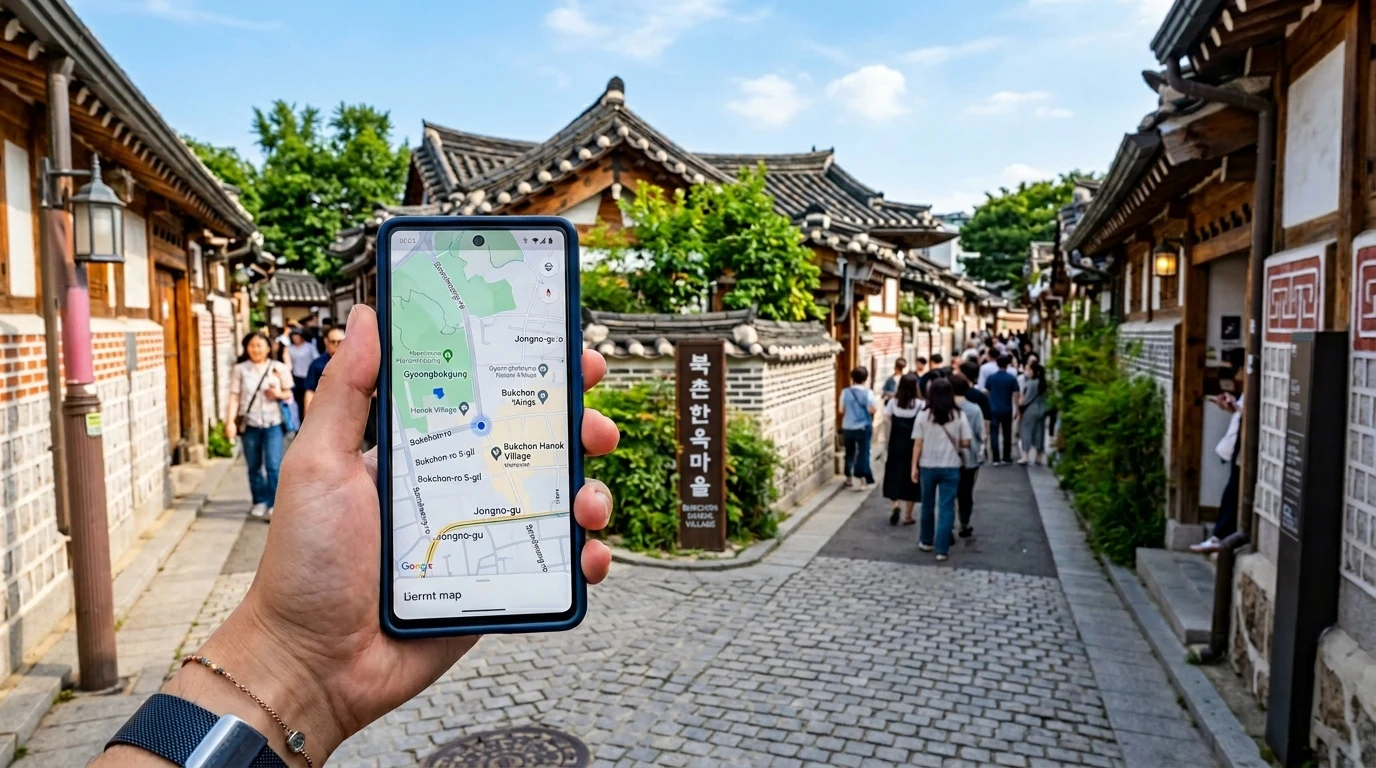 Jongno travel map showing practical start points for Bukchon and Seochon walks