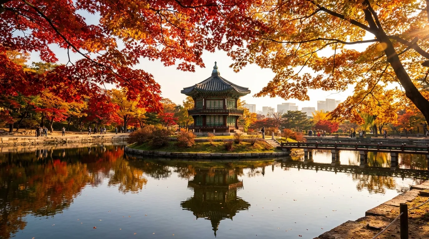 경복궁 사진 명소로 많이 찾는 대칭형 궁문과 기와지붕 구도