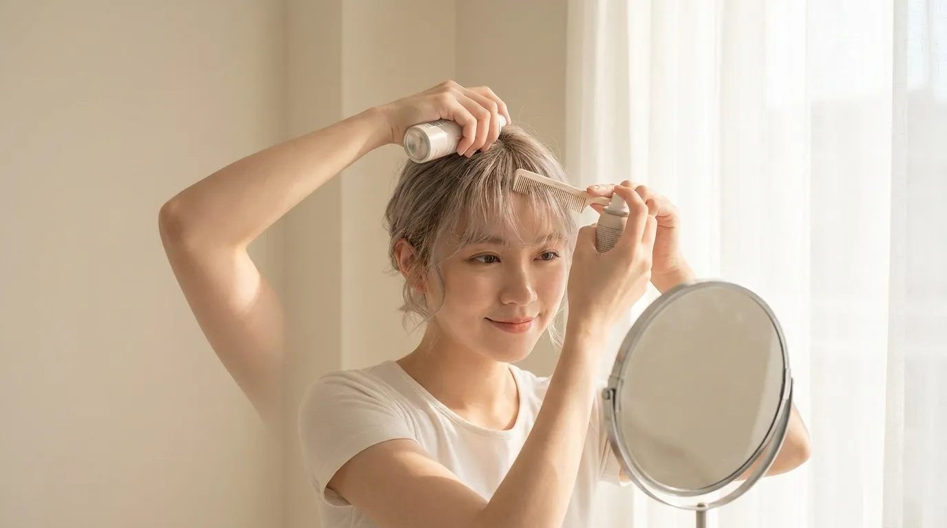 앞머리 모양 고정과 유지력 높이는 헤어 스프레이 사용법