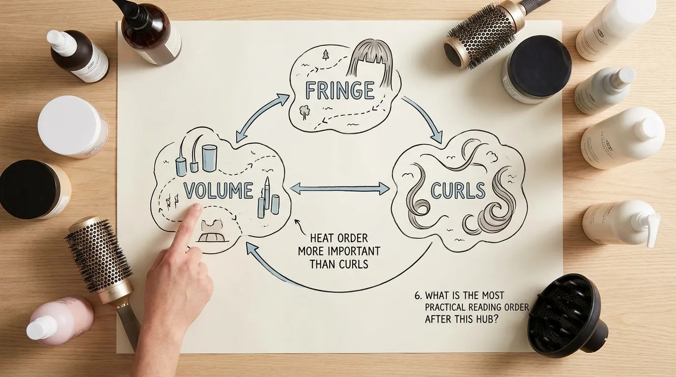 Hair styling roadmap guide for root volume and fringe styling