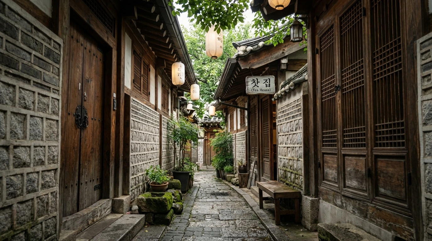 인사동 한옥 골목의 돌담길과 고즈넉한 분위기를 담은 서울 숨은 포토존