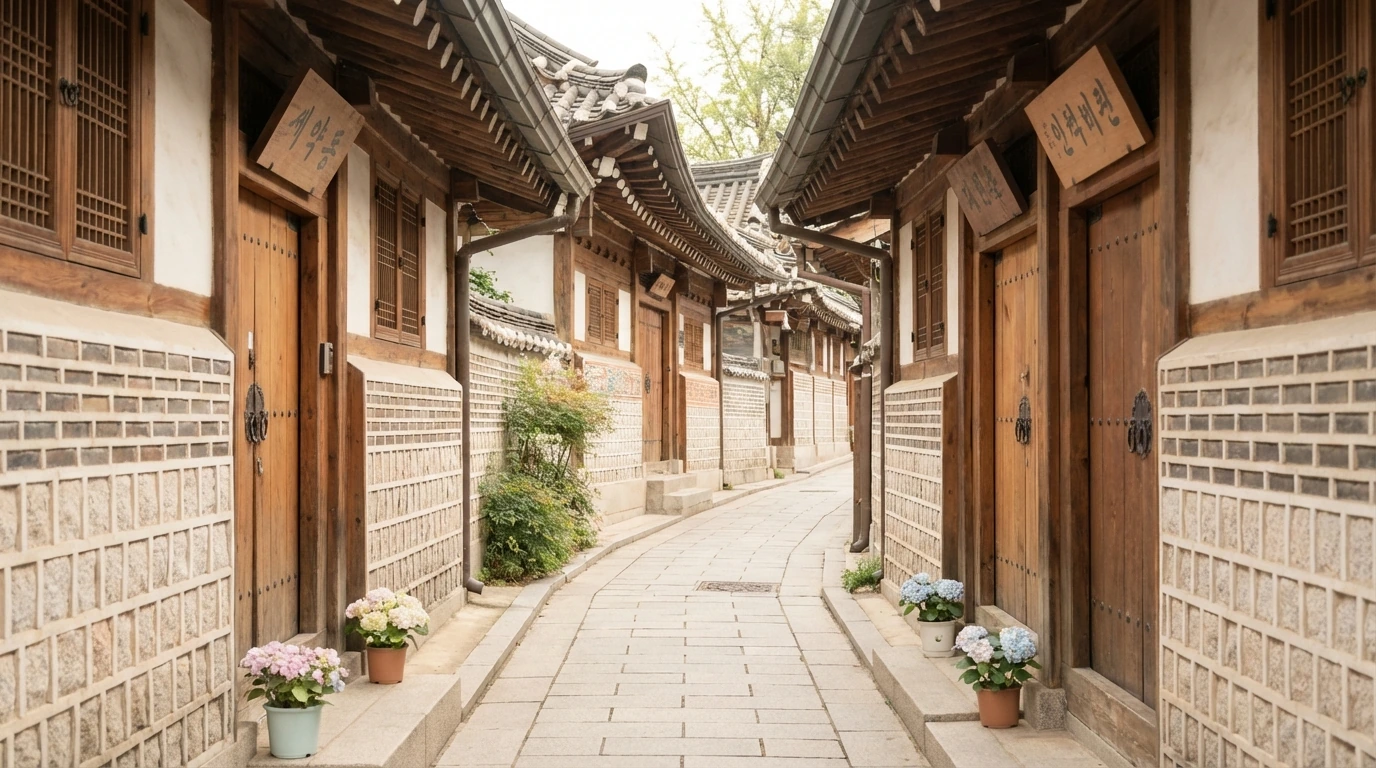 인사동 전통 거리의 조용한 골목길과 한옥 상점가가 이어지는 인사동 골목 산책 코스