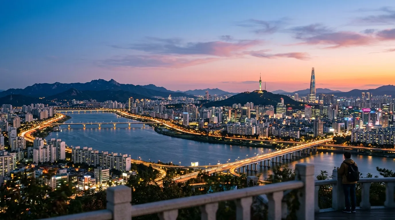 Seoul city skyline during blue hour from Namsan mountain — K-travel tips
