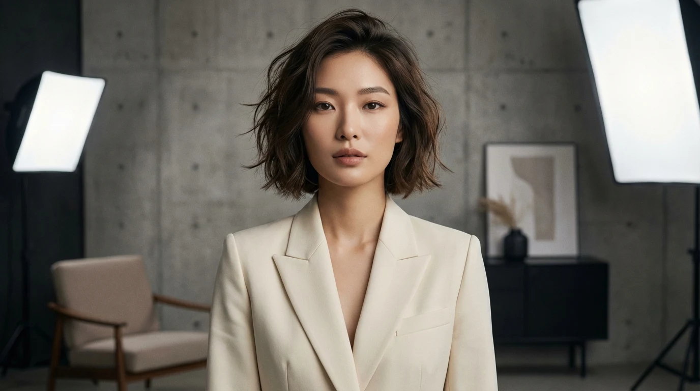 Finished semi-matte base makeup look with soft radiance for daily wear