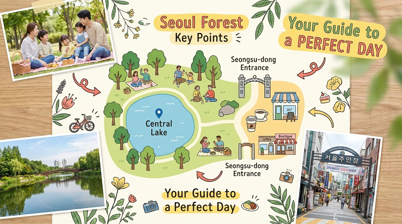 Beginner-friendly Seoul Forest route for combining a picnic stop with an easy photo walk