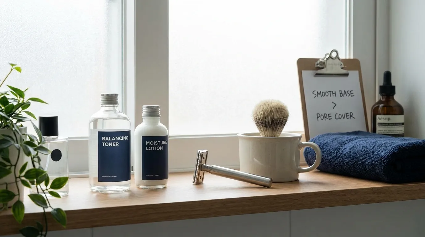 Post-shave soothing skincare set