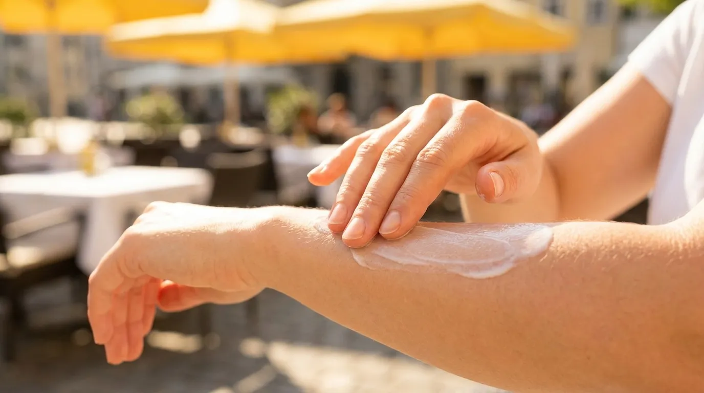 Non-greasy sunscreen texture finish